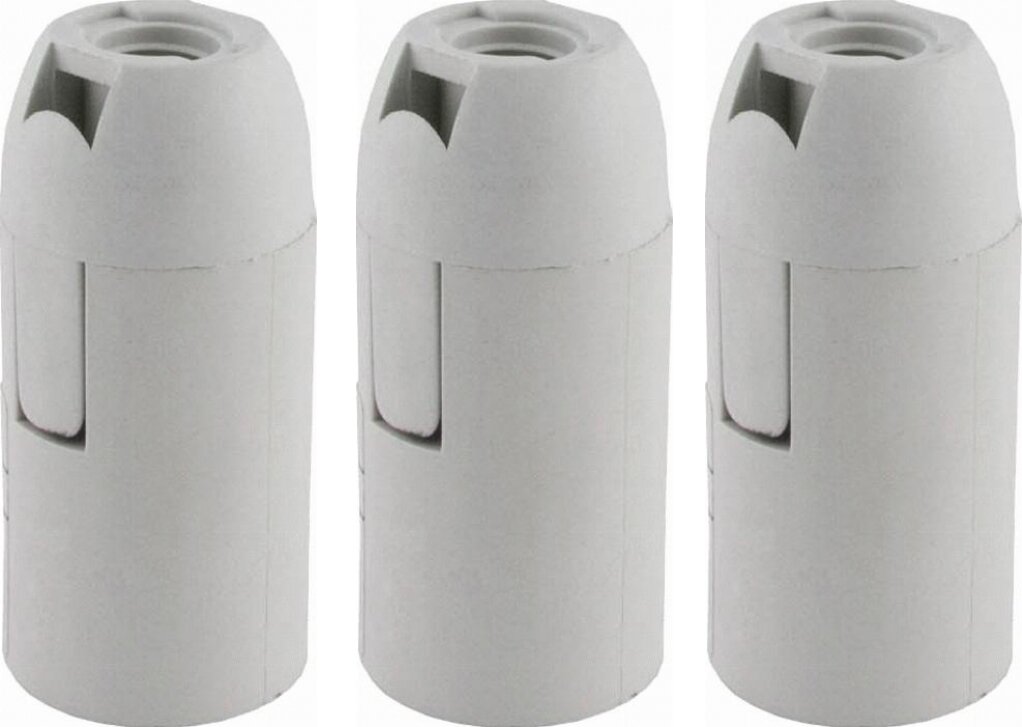 фото Патрон TDM Electric E14 термостойкий пластик подвесной белый (комплект из 3 шт.)