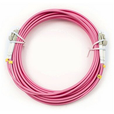 Товар Cabeus FOP-50-OM4-LC-LC-5m Коммутационный шнур оптический Tight Buffer, Duplex LC LC UPC UPC , OM4 50 125, LSZH, O 3мм, 5м, цвет: розовый,