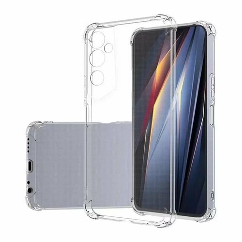 Чехол-накладка Borasco Bumper Case для смартфона Tecno Pova Neo 2 (Цвет: Clear) чехол borasco bumper case для tecno spark go 2023 силиконовый прозрачный комплект из 3 шт