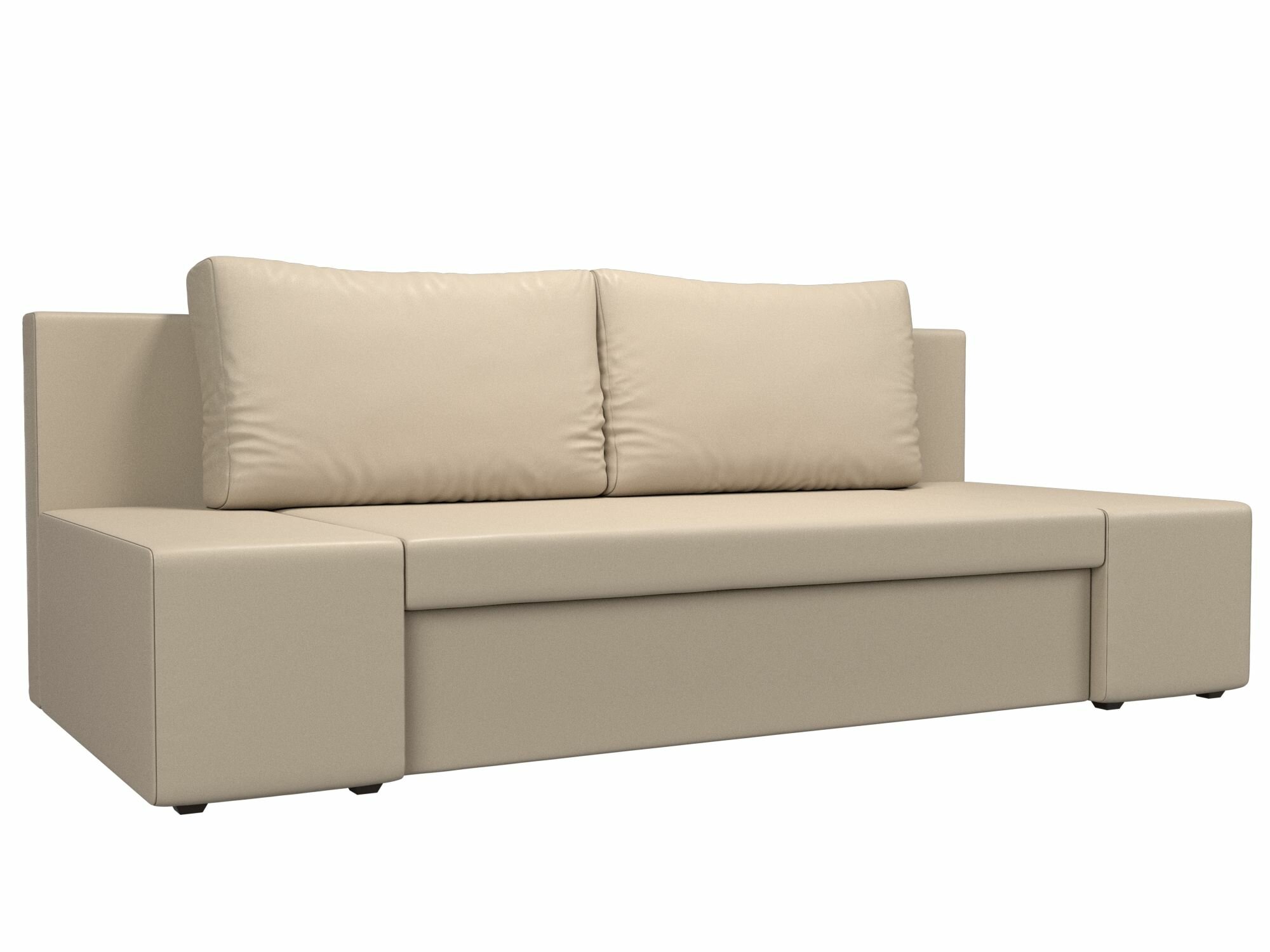 фото Прямой диван Лига Диванов Сан Марко Бежевый (экокожа)