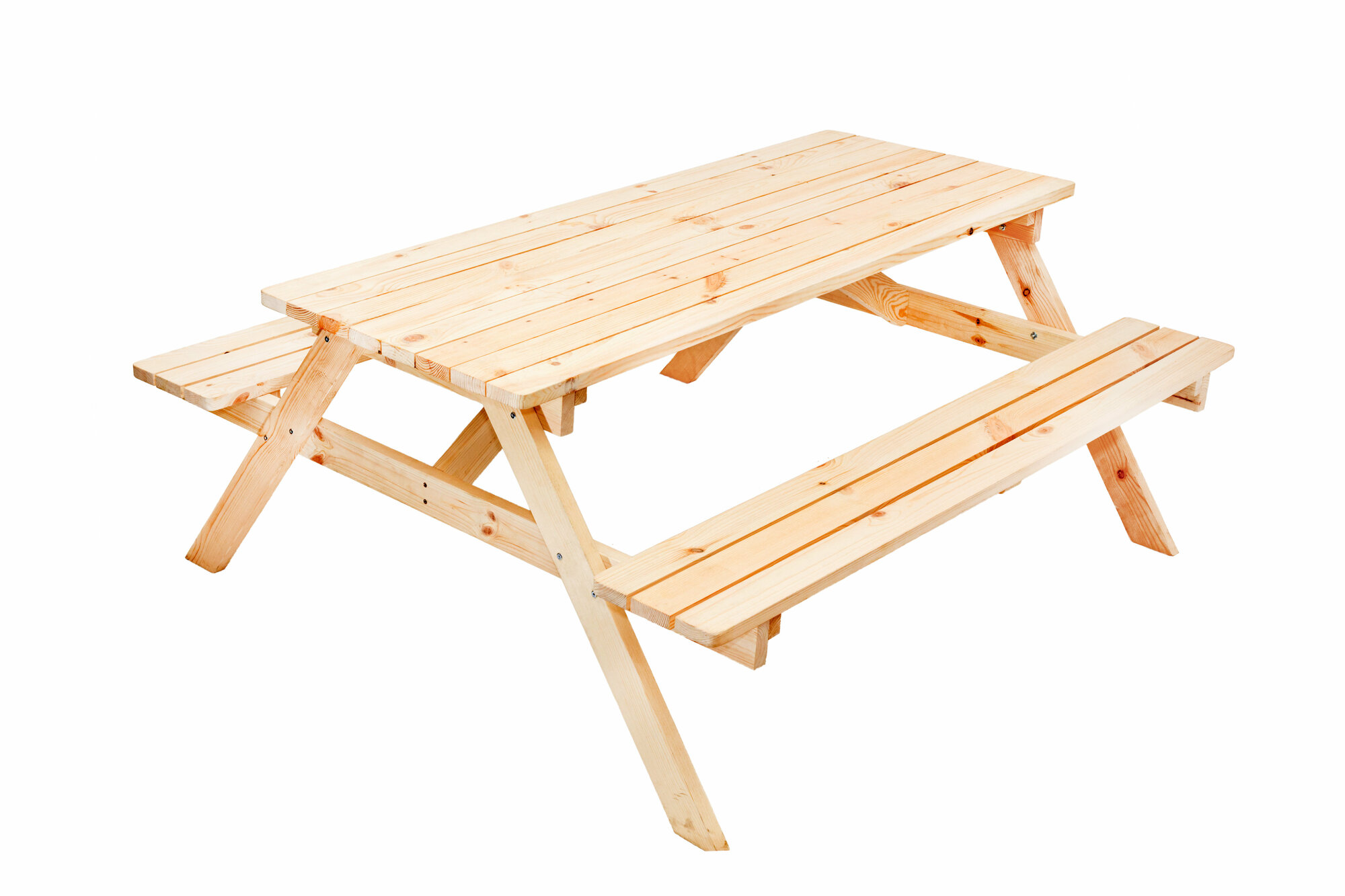 Комплект мебели фотон Пикник (стол, 2 скамьи), без окраски