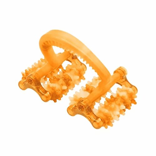 Роликовый массажер для теламассажер ручноймассажер антицеллюлитный оранжевый 549₽