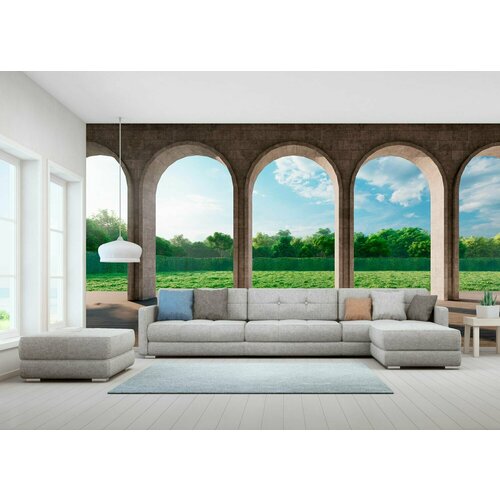 Фотообои на стену HARMONY Decor HD5-009 Терраса с арками на даче, 500 х 270 см, флизеиновые