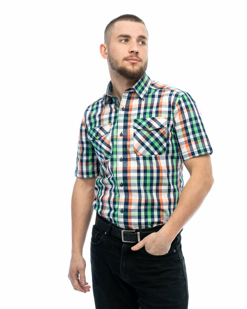 Рубашка Maestro, размер 46/M/170-178/40 ворот, мультиколор