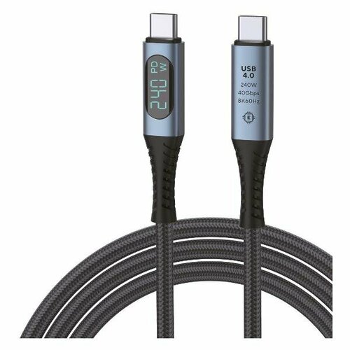 Кабель USB Type-C TFN TFN-C-USB4-CC1.5GR кабель satechi st u4c25m usb4 type c usb type c 25см