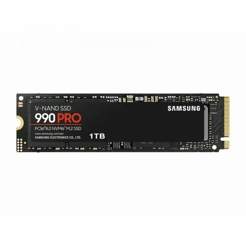 Твердотельный диск M.2 2280 1TB Samsung 990 PRO Black Client SSD MZ-V9P1T0B/AM PCI-E 4.0 x4, V-NAND 3-bit MLC, 7450/6900, 600TBW