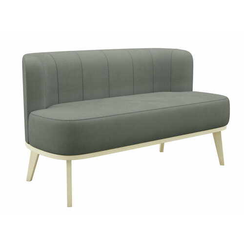 Прямой диван Первый Мебельный Эмили Серый, велюр Лак