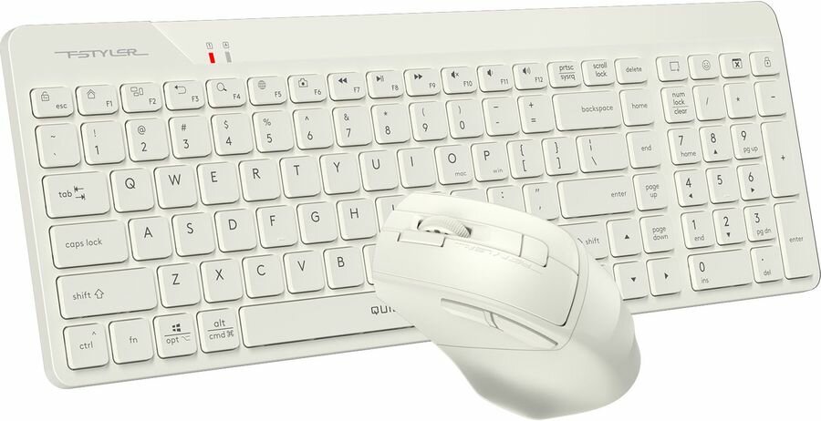 Комплект (клавиатура+мышь) A4TECH Fstyler FG2400 Air, USB, беспроводной, бежевый [fg2400 air beige]
