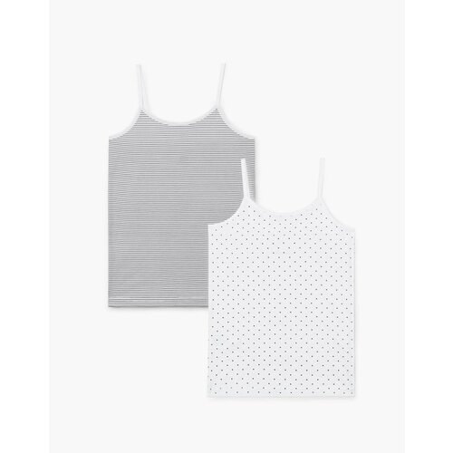 фото Майка gloria jeans, 2 шт., размер 12-24мес/86-92, белый