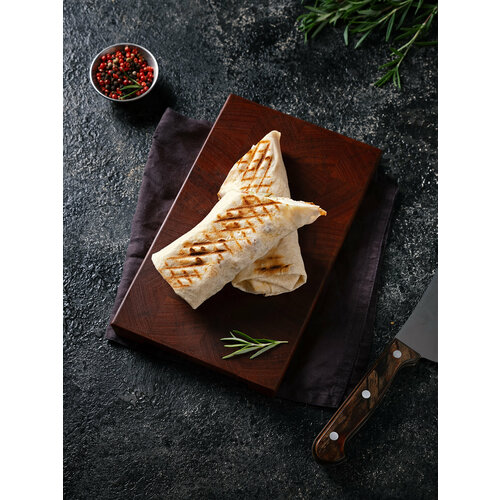 Кухонная торцевая сервировочная доска SBwooD из масива красного дерева 25х15х2,5 см