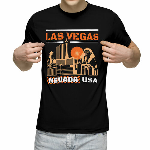 printio футболка wearcraft premium slim fit лас вегас las vegas Футболка Us Basic, размер S, черный