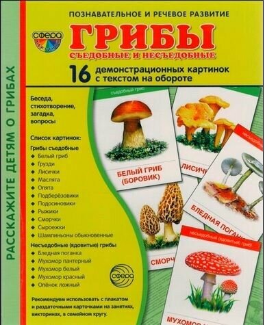 Демонстрационные картинки "Грибы съедобные и несъедобные" (173х220 мм) - фото №8