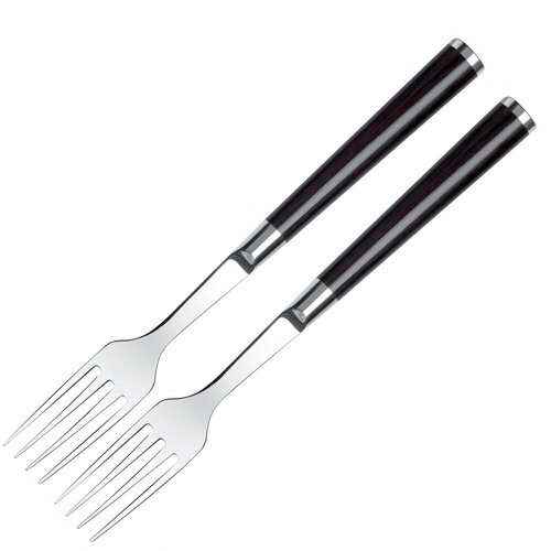 Набор из 2-х вилок для стейка 21 см нержавеющая сталь рукоять из стабилизированной древесины черный серия Shun Classic Kai KAI-DM-0990 41750₽