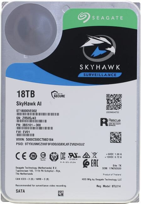 Жесткий диск SEAGATE SkyHawkAI , 18ТБ, HDD, SATA III, 3.5" - фото №19