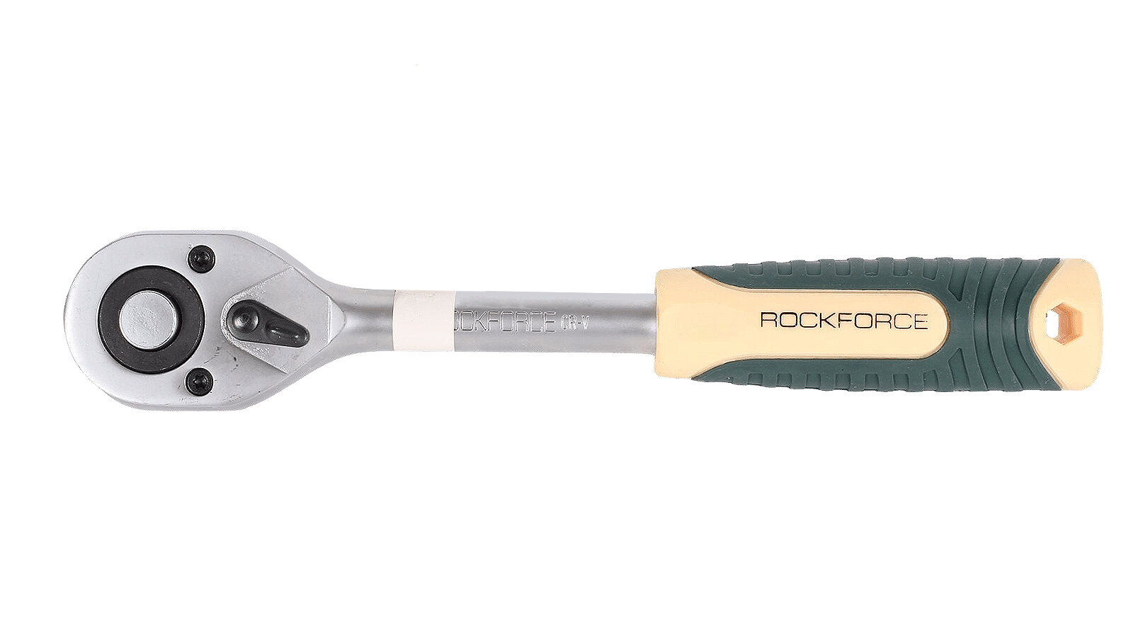 Трещотка ROCKFORCE реверсивная с резиновой ручкой 1/2 L-255мм 45зуб на пластиковом держателе RF-80242W