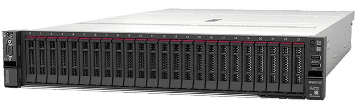 Lenovo ThinkSystem SR650 V2 Rack 2U Xeon 4314 16C(2.4GHz/24MB/135W)1x32GB/3200MHz/2Rx4/RDIMM(upto32)12xSAS/SATA LFF1x750W V2(upto2)5xStndrd Fans XCCE V2 Rails