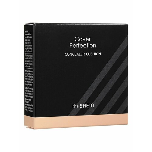 Консилер-кушон Cover Perfection Concealer Cushion 2.0 Rich Beige 12 г, The Saem the saem консилер кушон со сменным блоком 12 12 г cover perfection concealer cushion set spf50 оттенок 2 0 rich beige