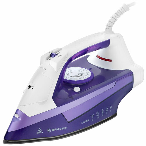 Утюг 2400ВТ двухсл керамич Покрытие С отпар Самооч антикап защита от накипи BRAYER 640400₽