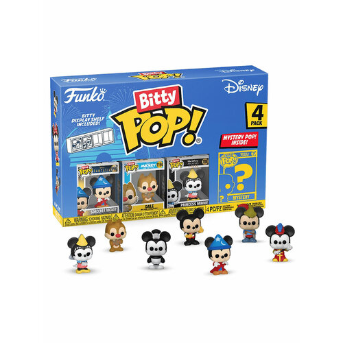 Фигурка Funko Bitty POP! Disney S3 Sorcerer Mickey+Dale+Princess Minnie+Mystery (1 of 4) 4PK 71321 фигурка funko pop walt disney world 50th anniversary people mover minnie 59508 10 см