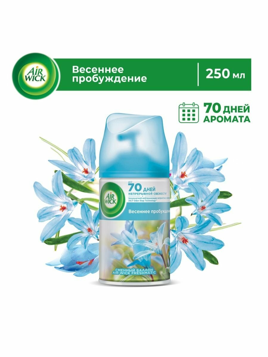 Сменный баллон для Air Wick Freshmatic Pure Весеннее пробуждение 250мл - фото №5