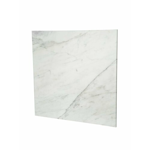 Белая мраморная плитка Imperial Carrara 60*60 с фаской толщиной 10 мм (2 шт)