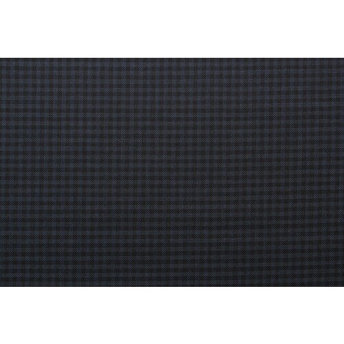 Ткань костюмная жаккард Giorgio Armani сине-чёрная клетка, ш154см, 0,5 м