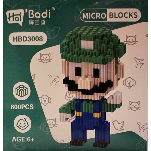 Конструктор Hai Badi луиджи 600 деталей MICRO BLOCKS