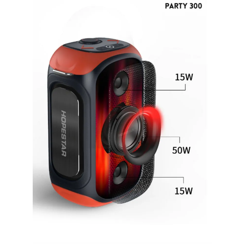 Портативная колонка Hopestar Party 300 черно-красный 1433300₽