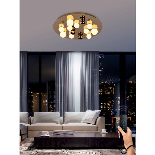Светильник потолочный светодиодный для гостиной VertexHome VER-7655/600 60х10 см, LED, 20 кв м, золотой, IP20