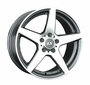 Колесный диск LS LS360 16x7" PCD4x100 ET40 D73,1 темно-серый глянцевый с полированными лучами