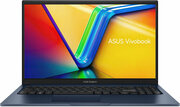 Ноутбук Asus VivoBook X1504ZA-BQ1150, 15.6", IPS, Intel Core i7 1255U, DDR4 16ГБ, SSD 512ГБ, Intel Iris Xe graphics, синий (90nb1021-m01p50)
