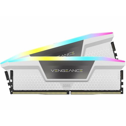 Модуль памяти 32Gb 2x16Gb Corsair Vengeance RGB DDR5 6200MHz CL36 36-39-39-76 13V CMH32GX5M2B6200C36W White 18000₽