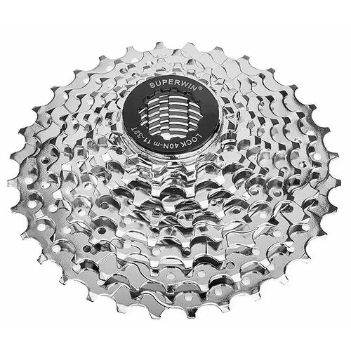 Кассета 9 ск. CS-09, 11-32T, Chrome-Plated, SUPERWIN