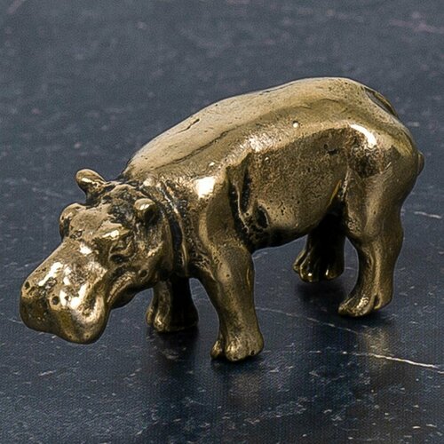 Статуэтка скульптура Бегемот 4 см бронзовая 1630₽