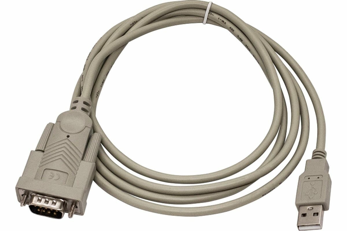 Кабель адаптер COM порт-USB Filum FL-С-UAM-DB9M 1.8 м, Win XP-10, разъемы: USB A male- DB 9 male, пакет.