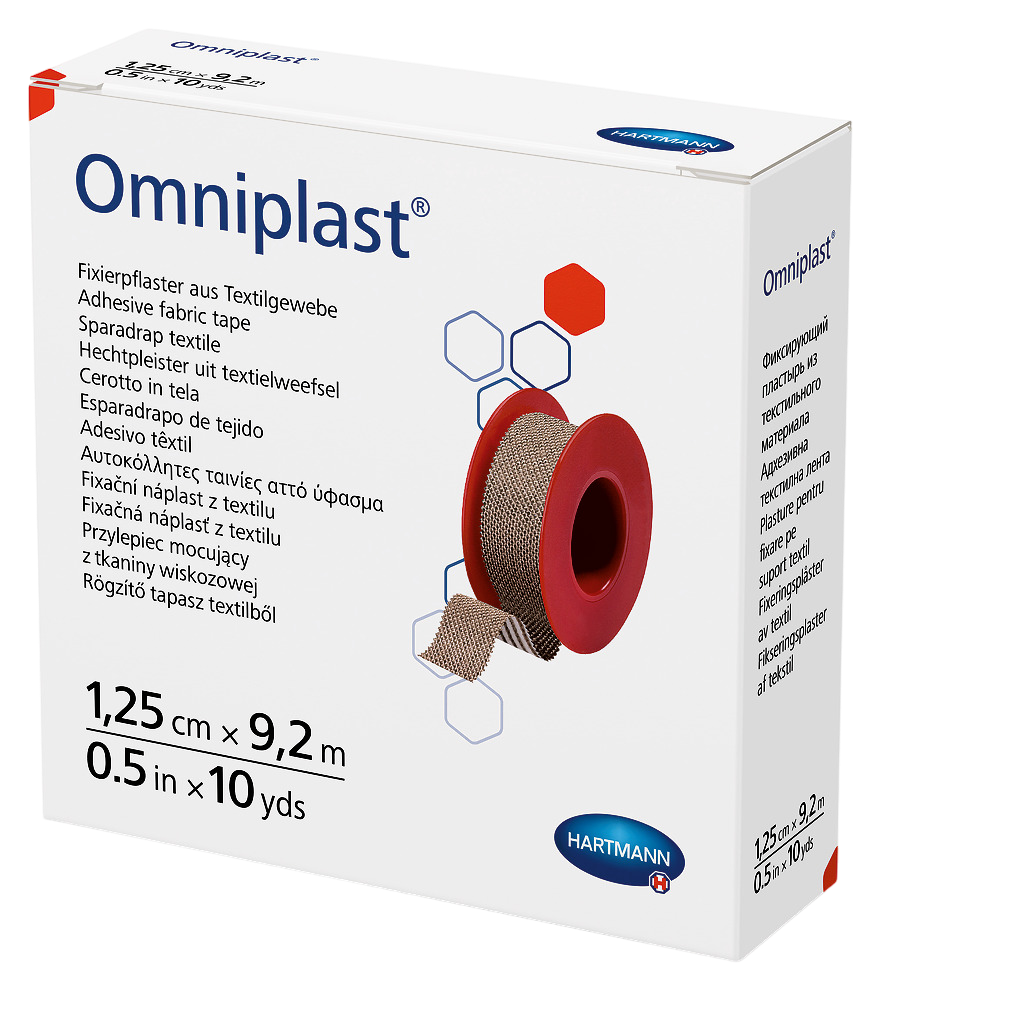 Пластырь Омнипласт/Omniplast тканевой телесного цвета 9,2 м х 1,25 см 1 шт