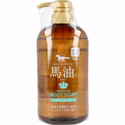 SQUEEZE Мыло гель для тела жидкое Horse Oil Moisture Body Soap, c лошадиным маслом, 600мл