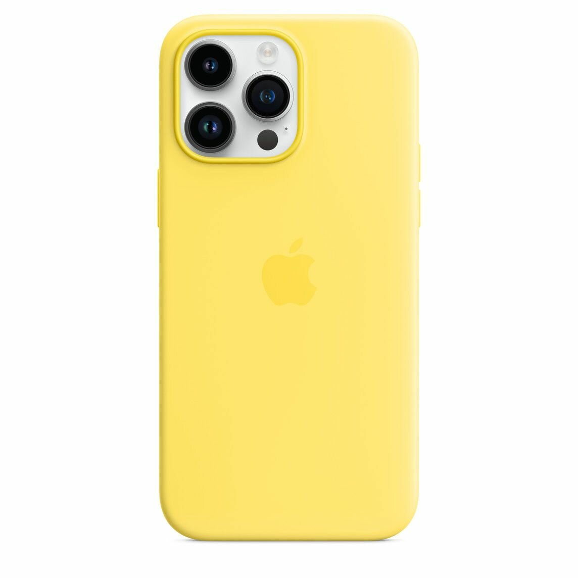 Чехол силиконовый MagSafe для iPhone 14 Pro Max Canary Yellow с анимацией NFC, Silicone case MagSafe для айфон 14 про Макс Желтый