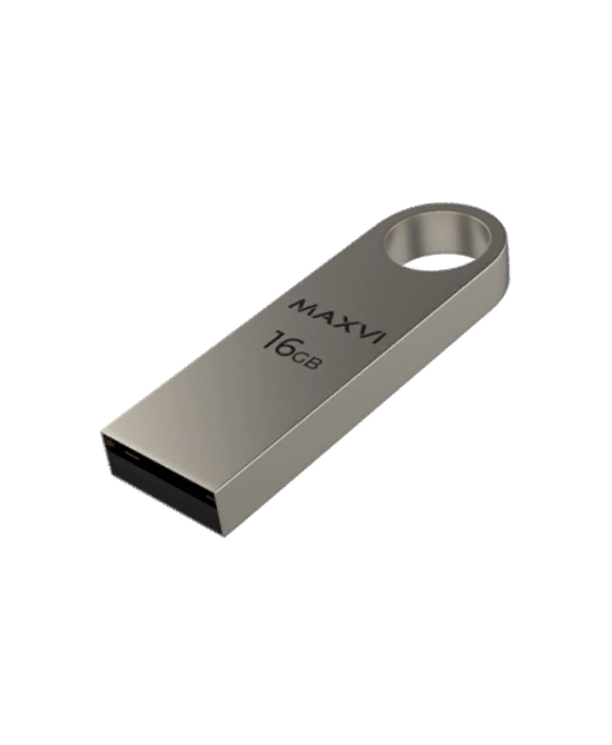 USB-накопитель Maxvi 16GB Metallic Silver (FD16GBUSB20C10MR)