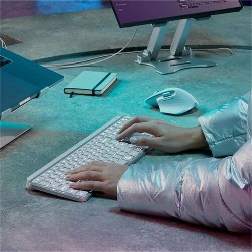Клавиатура Logitech MX Keys S серо-белая АнглийскаяРусская раскладка - Оригинал Новая 1199900₽