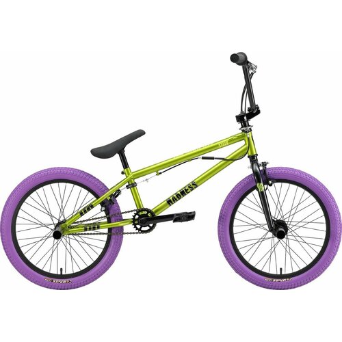 Велосипед Stark Madness BMX 3 2024 Велосипед Stark24 Madness BMX 3 зеленый металликчерный зеленыйфиолетовый HQ-0014146 30530₽