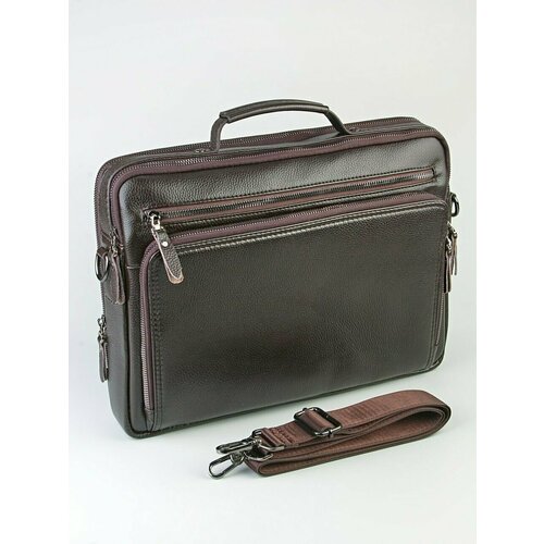 Портфель Skin, фактура зернистая, черный