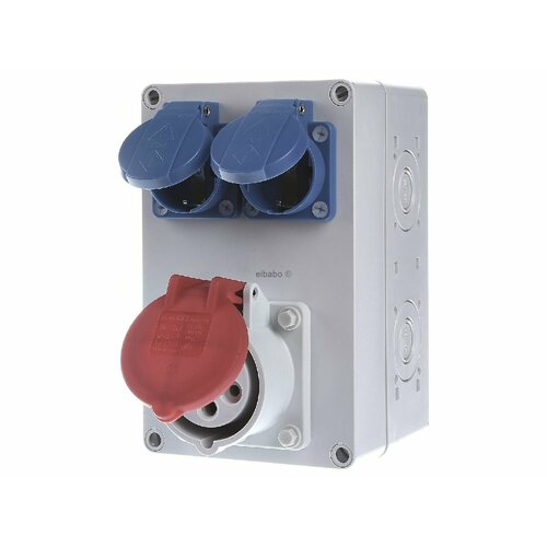 CEE-Socket комбинированное настенное крепление IP44 STG 012 – Spelsberg – 73221201 – 4013902934966