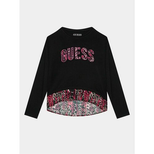 Лонгслив GUESS, размер 10Y [METY], черный лонгслив guess хлопок размер 6 розовый