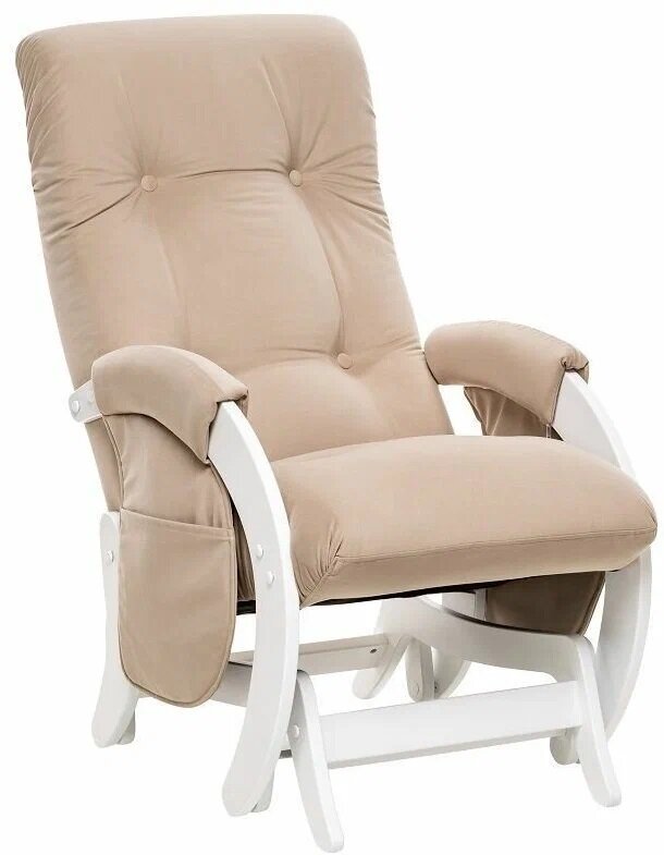 Кресло для кормления Milli Smile с карманами - молочный дуб (ткань V18 бежевый)