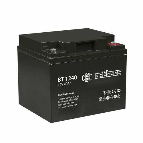 Аккумулятор ОПС 12В 40А. ч Battbee Delta BT 1240 аккумулятор battbee bt 1240 12в 40ач 12v 40ah вывод болт гайка 6 5