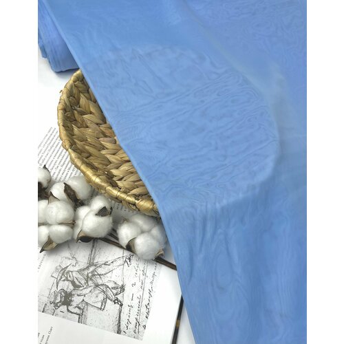 Ткань вуаль цветная Голубой бледнее / 1.5 п. м. / ширина 280 см / 85 г/м2