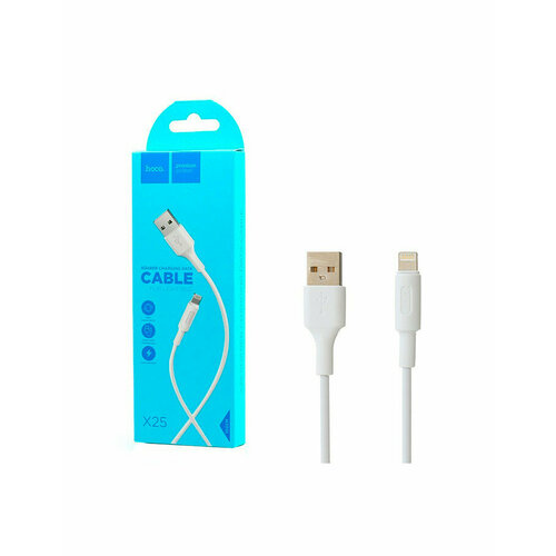 Кабель USB - Lightning (для Apple iPhone) Hoco X25 Белый кабель usb apple iphone lightning hoco x14 2 метр