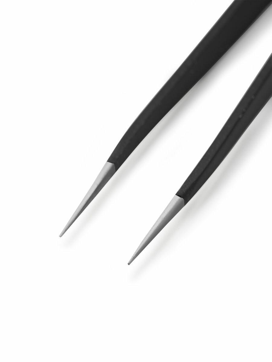 Пинцет для алмазной мозаики маникюра наращивания ресниц с силиконовым съемным копытцем — фото 1