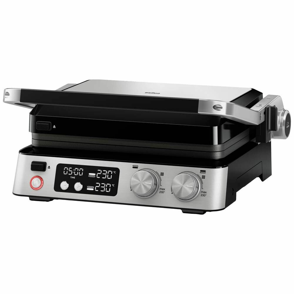 Гриль электрический Braun MultiGrill 7 CG7040, мощность 2000 Вт, 3 режима, LED дисплей, Электрогриль